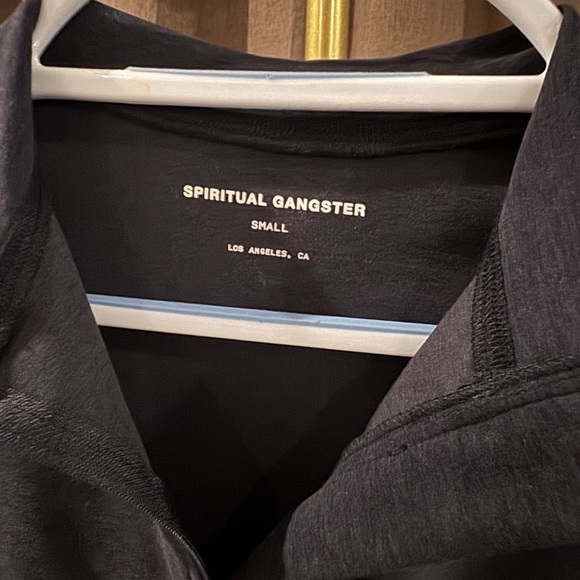 Spiritual Gangster Women's Charcoal Zip-Up - Picture 2 of 4